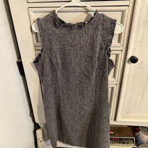 LOFT Charcoal Sleeveless Midi Dress